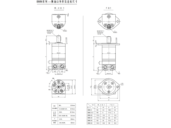 擺線(xiàn)液壓馬達(dá)bmm